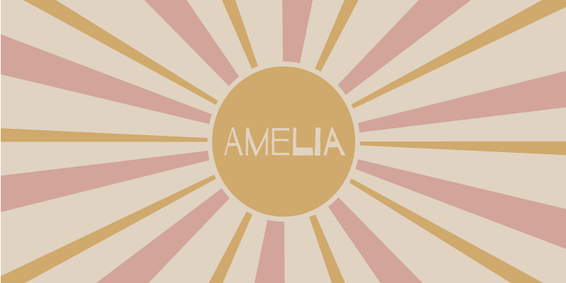 Tilpassbar Solstråle Tekst egent navn vinylteppe - Tenstickers