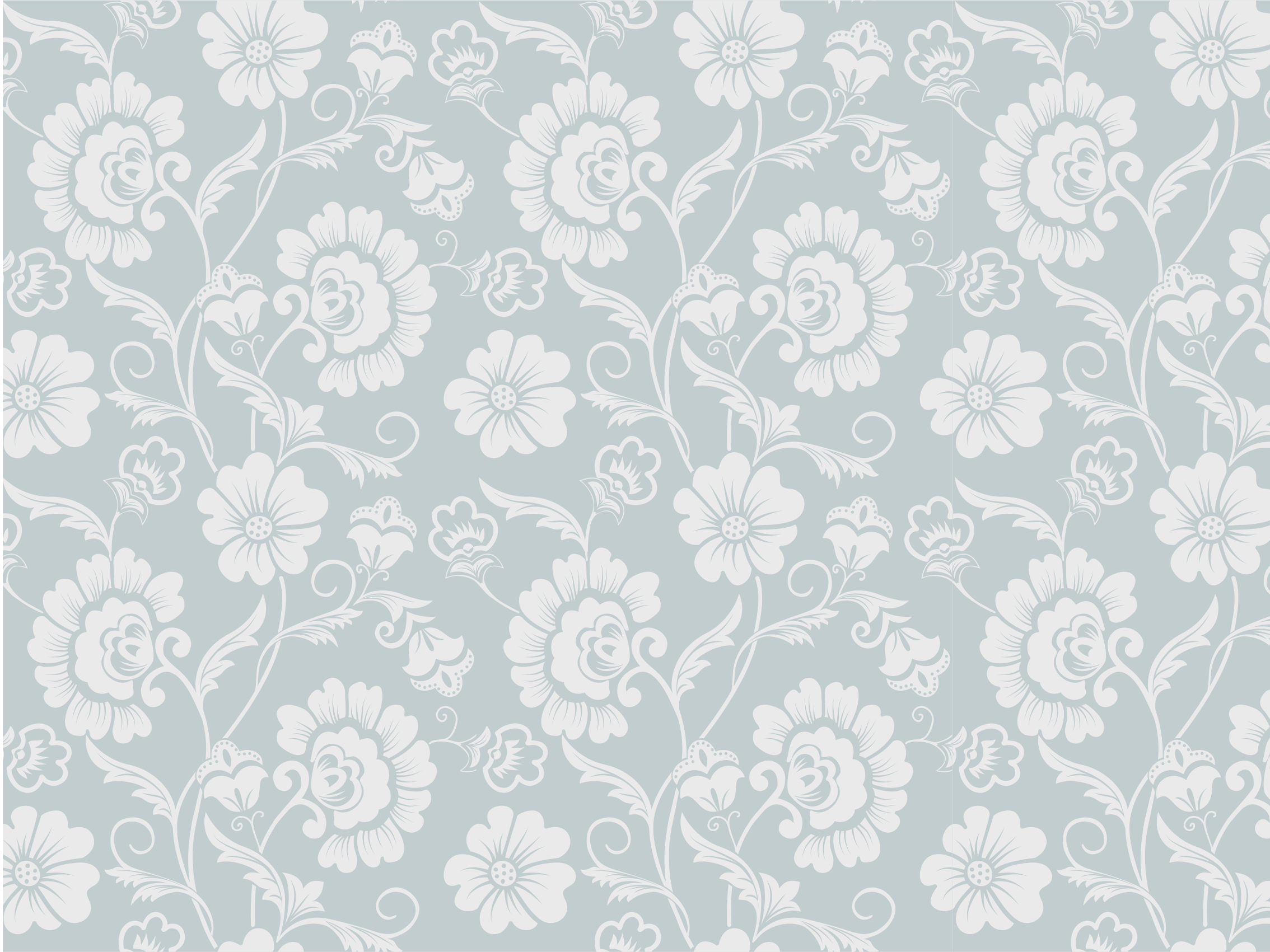 Elegant Floral Pattern blomst vinyltepper - Tenstickers