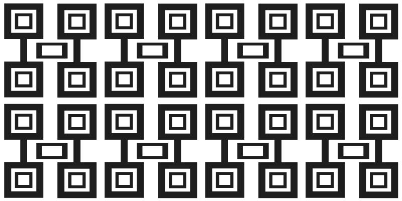 Geometriske kvadrater mønster vinyl teppe - Tenstickers