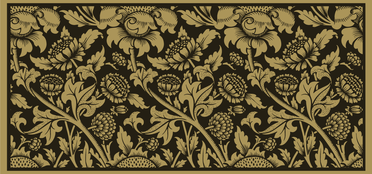 Botanisk mønsteraksent blomst vinyltepper - Tenstickers