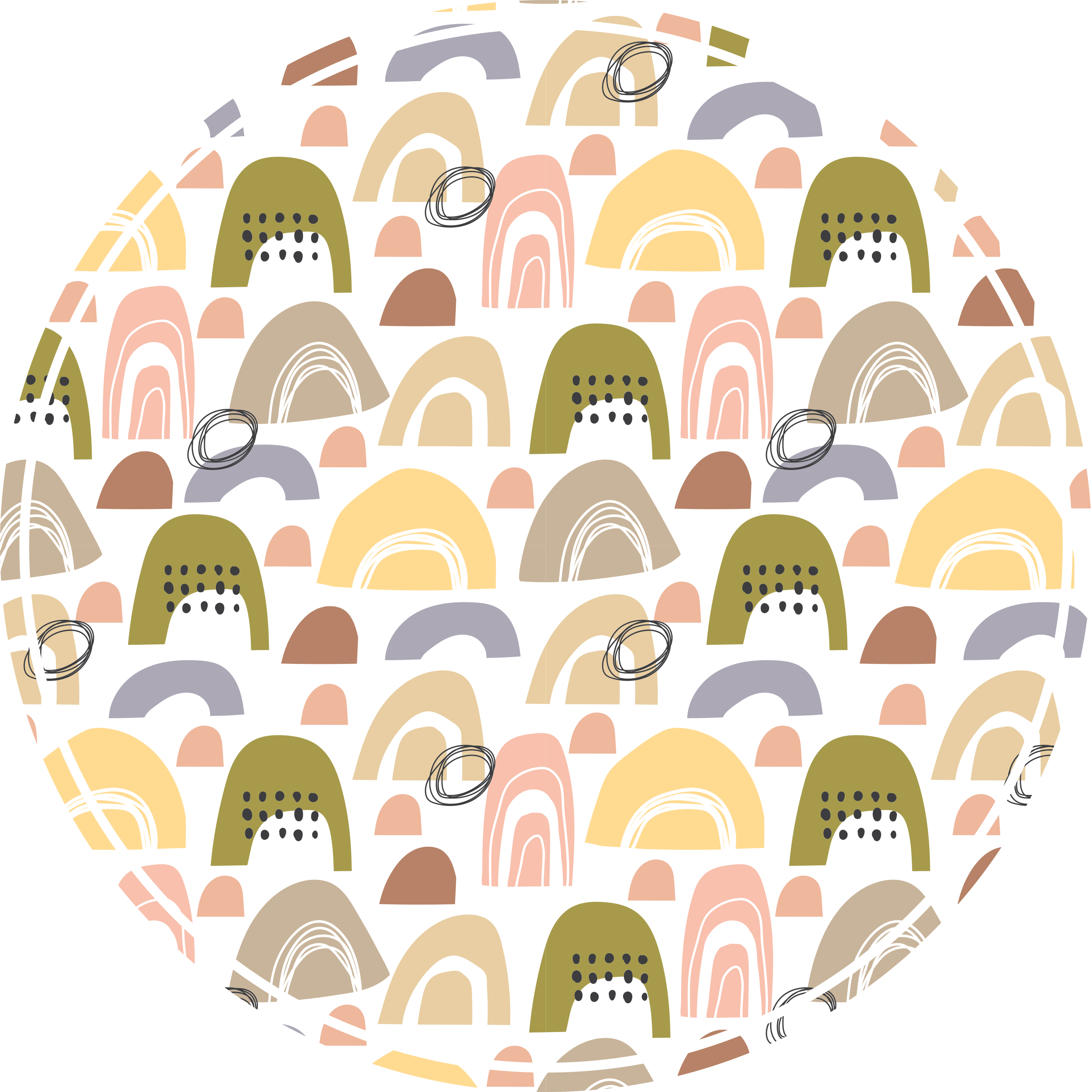 Nordisk regnbuemønster vinyl teppe nordisk - Tenstickers