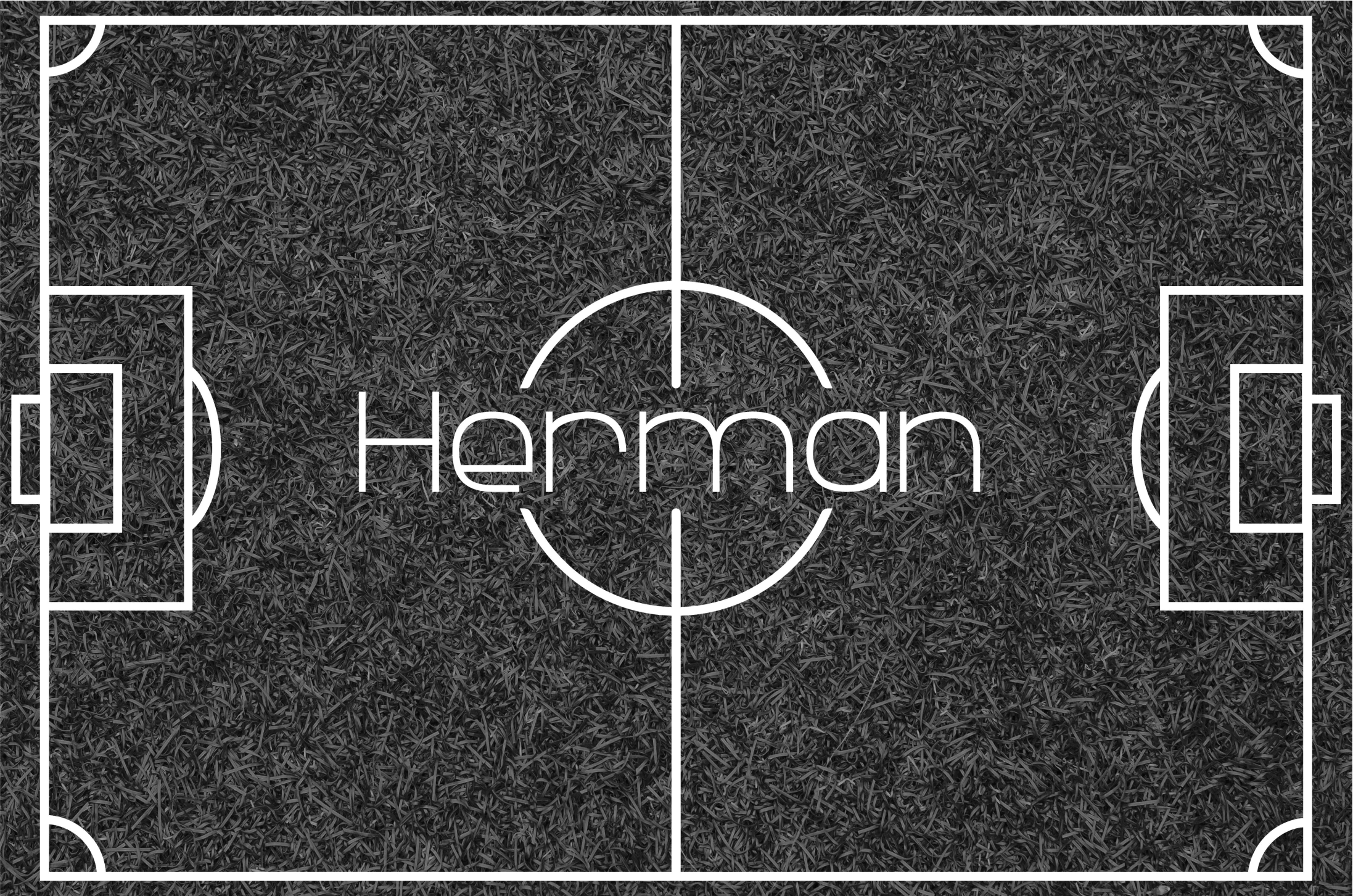 Fotballbane med navn vinyl teppe spill - Tenstickers