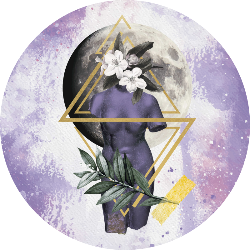 Digital collage moderne vinyl teppe - Tenstickers