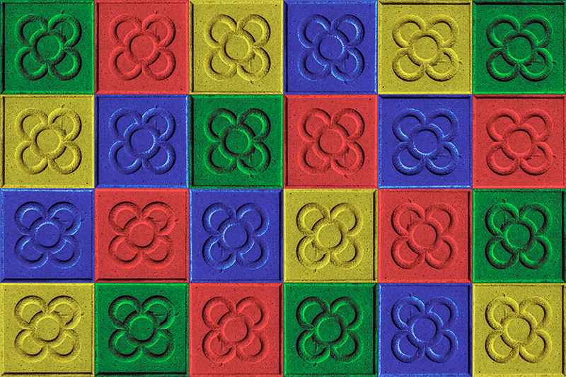 Pop Art fliser til stue vinylteppe - Tenstickers