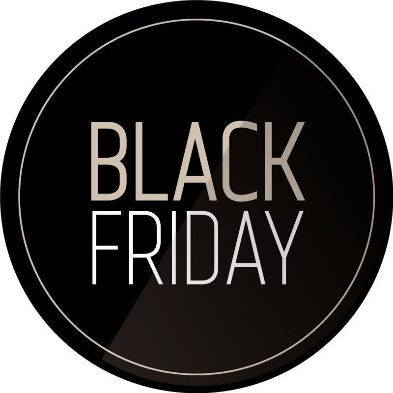 Runde Black Friday runde vinylteppe - Tenstickers