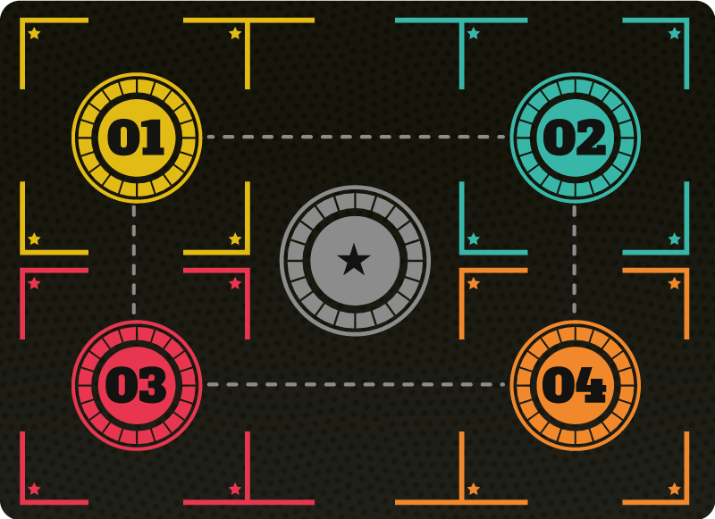 Basketball trening rektangulære vinylteppe - Tenstickers