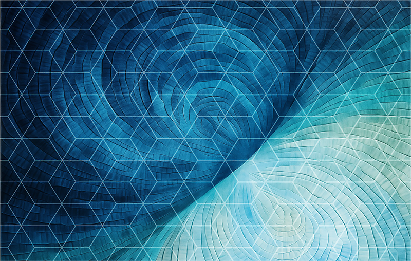 Abstrakt blå bakgrunn bad vinyl teppe - Tenstickers