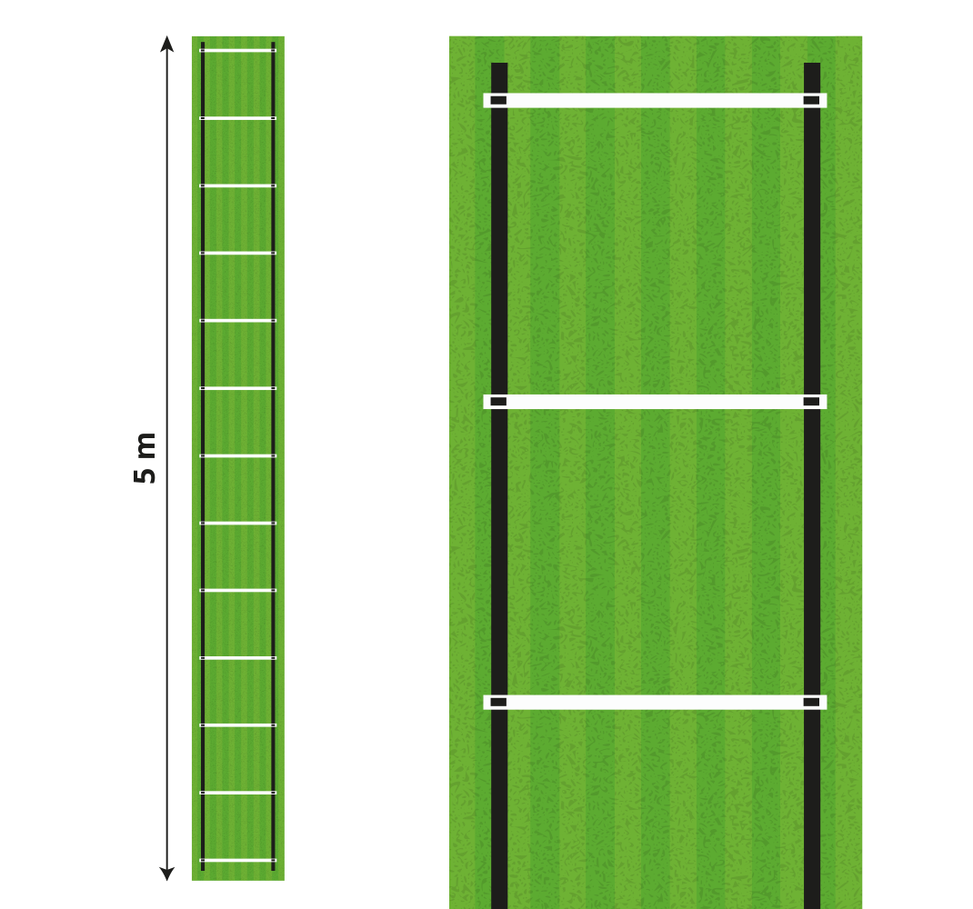 Fartstreningsstige 5 meter ungdom vinyl teppe - Tenstickers