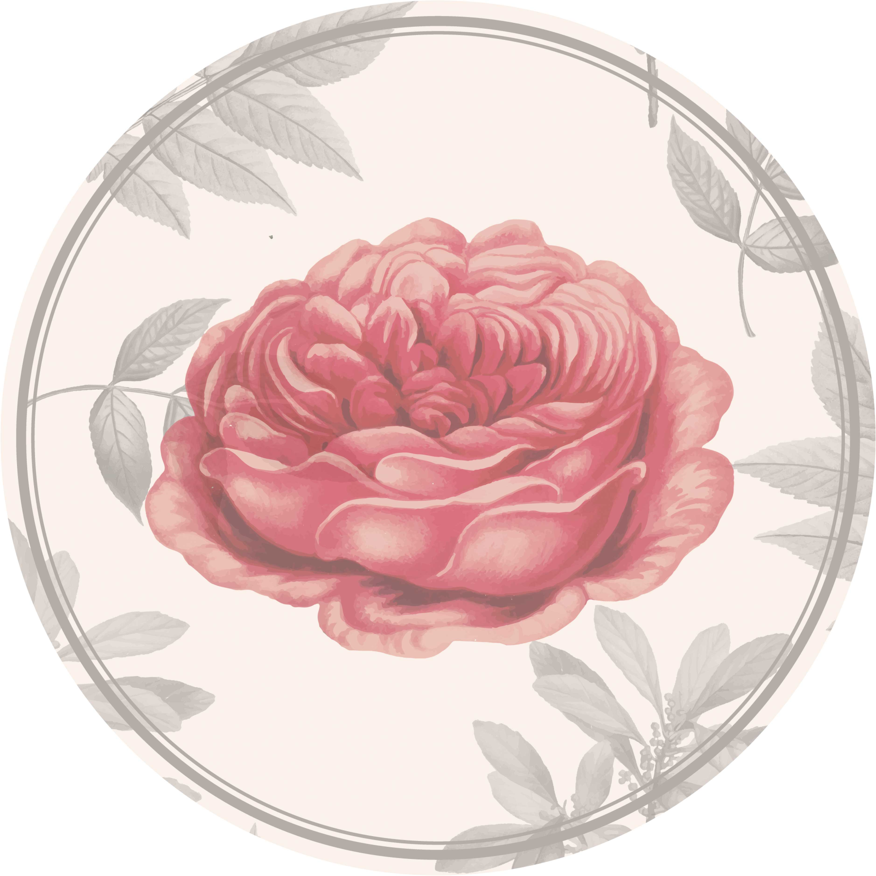 Rosa rose stue vinylteppe - Tenstickers