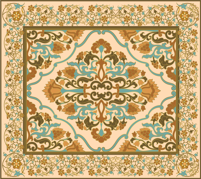 Mandala beige design spiseroms vinylteppe - Tenstickers