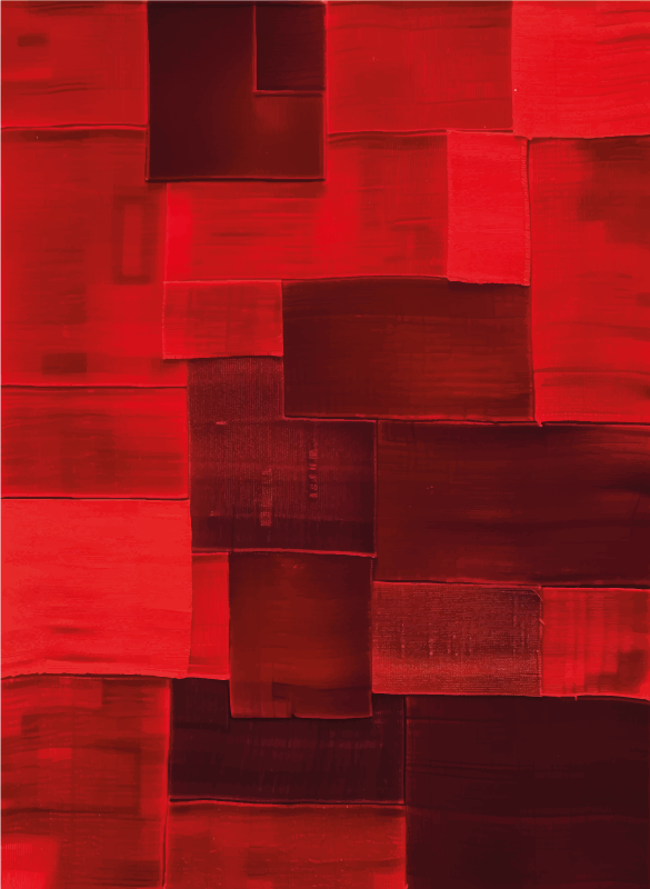 Rekonstruert mønster vinyl teppe rød - Tenstickers