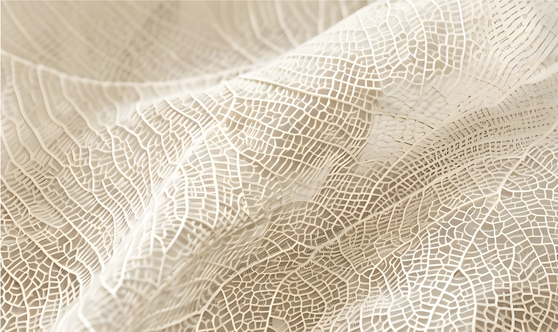 Minimalistiske blader vinyl teppe beige - Tenstickers