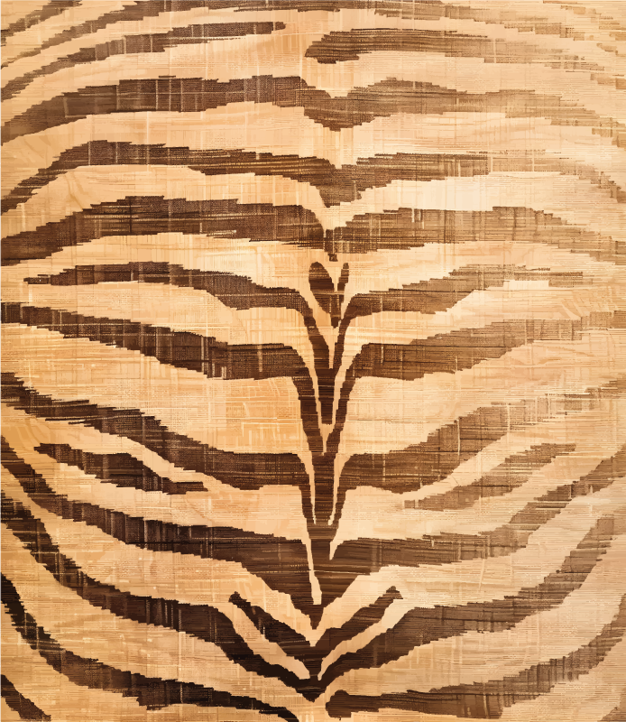 Tigerstriper vinyl teppe beige - Tenstickers