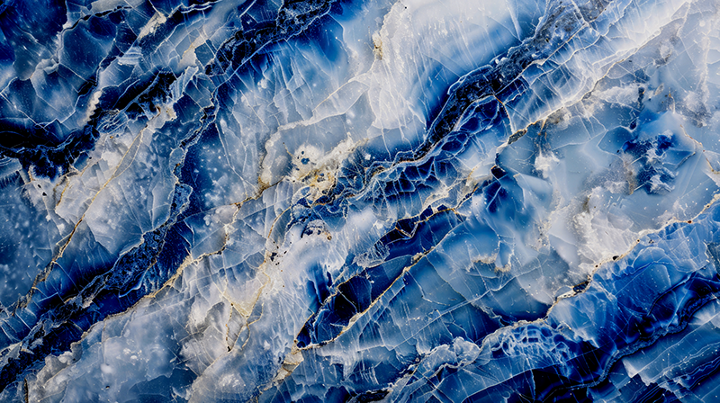 Mørkeblå marmor vinylteppe - Tenstickers