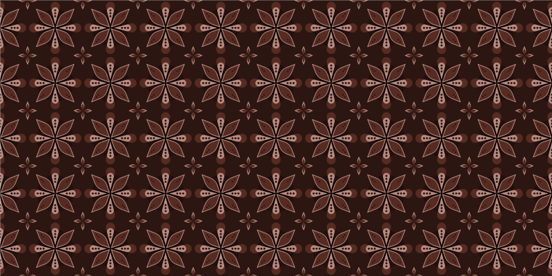 Geometrisk floral symmetri vinyl teppe mottak - Tenstickers