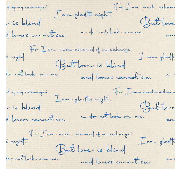 Tekstilkart tapet bokstaver - Tenstickers