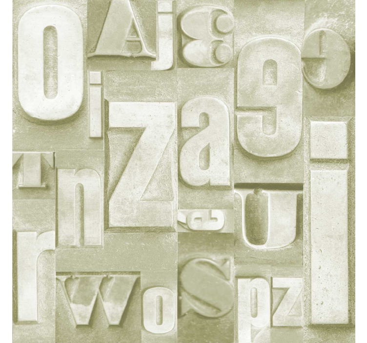 3d industriell stil tapet bokstaver - Tenstickers