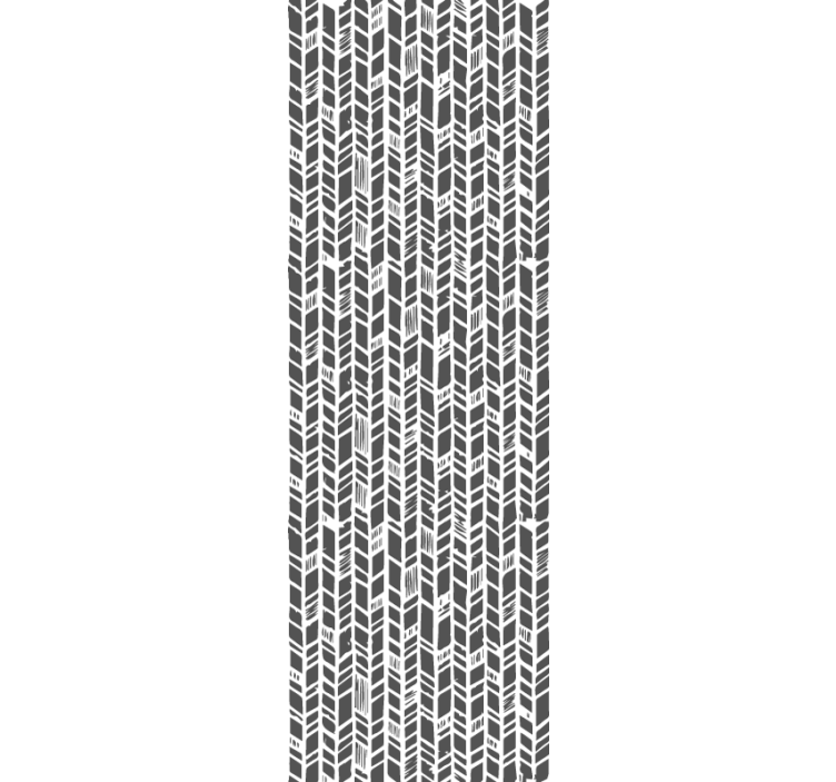 Stilisert grå chevron tapet inngang - Tenstickers