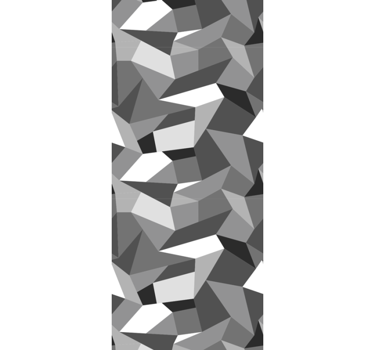 Tapet geometriske former grå uregelmessige figurer - Tenstickers