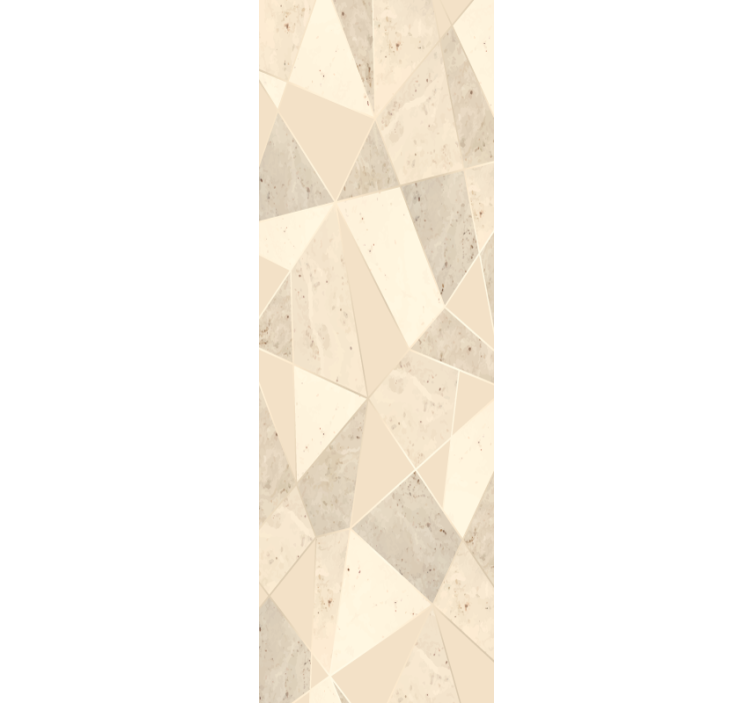 Geometrisk beige motiv tapet marmor - Tenstickers