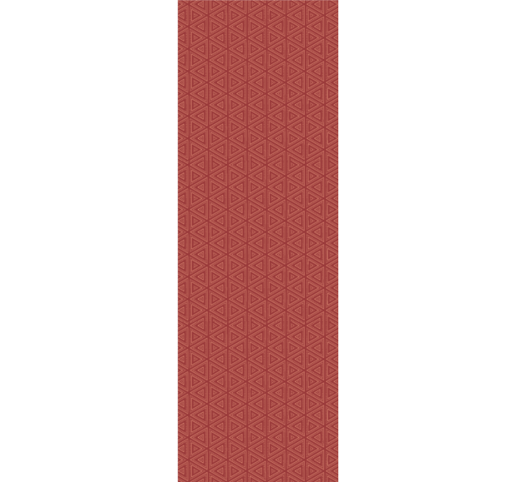 Fantastisk rødt mønster tapet trekant - Tenstickers