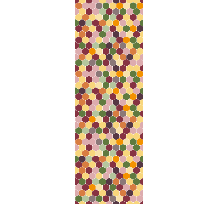 Små fargerike sekskanter tapet fliser - Tenstickers