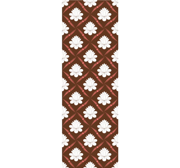 Lotus mønster design tapet blomste - Tenstickers