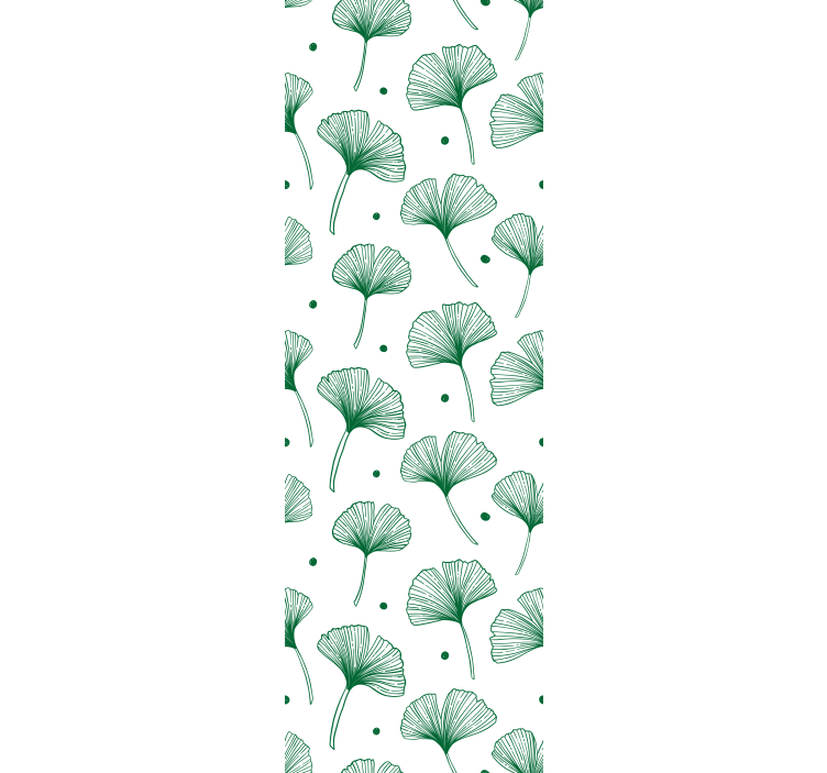Ginkgo verde elegant tapet grønne blader - Tenstickers