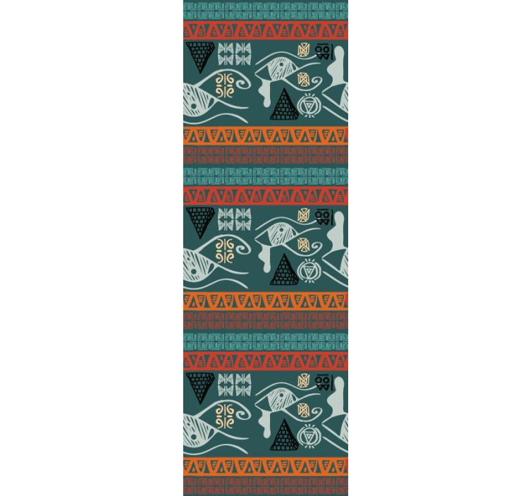 Kyststammegeometri tapet fisk - Tenstickers