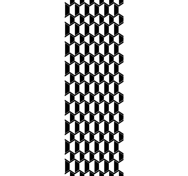 3d kubisk mønster tapet geometriske former - Tenstickers