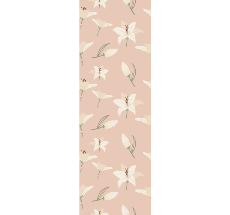 Beige delikat blomstermotiv tapet blomster - Tenstickers