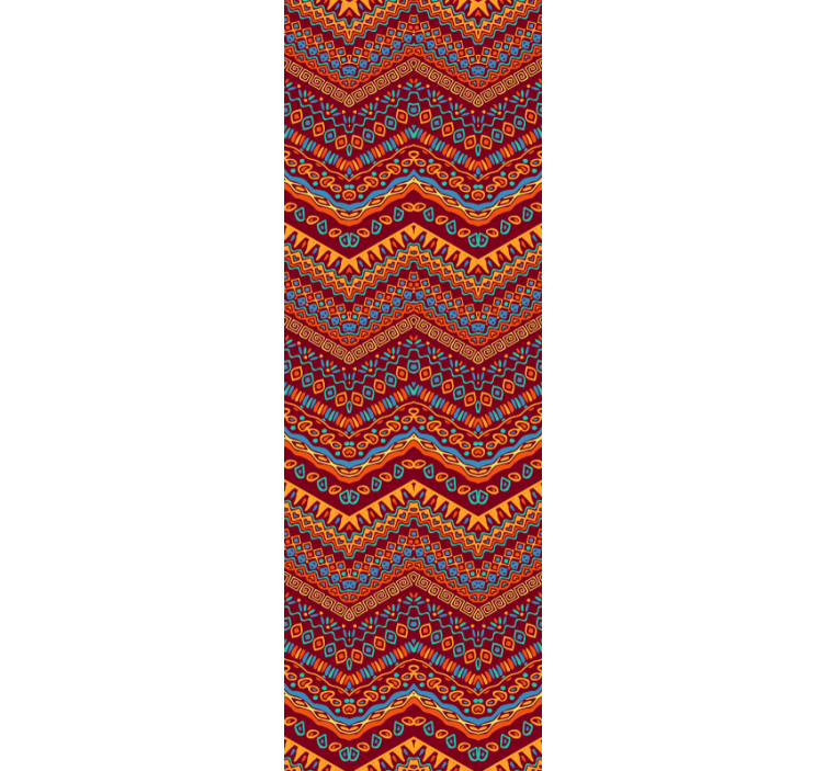 Levende geometrisk mønster tapet stue - Tenstickers