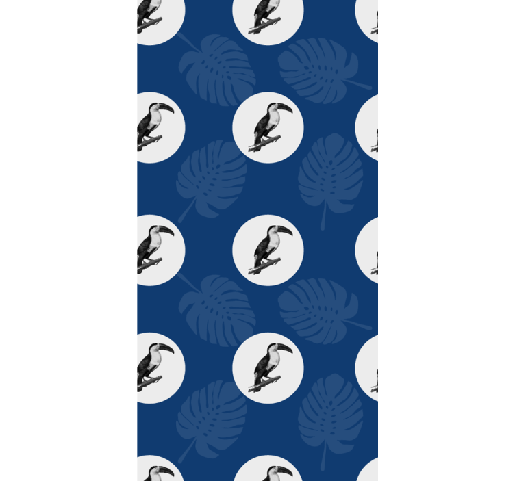 Tukan og blader fugletapet - Tenstickers