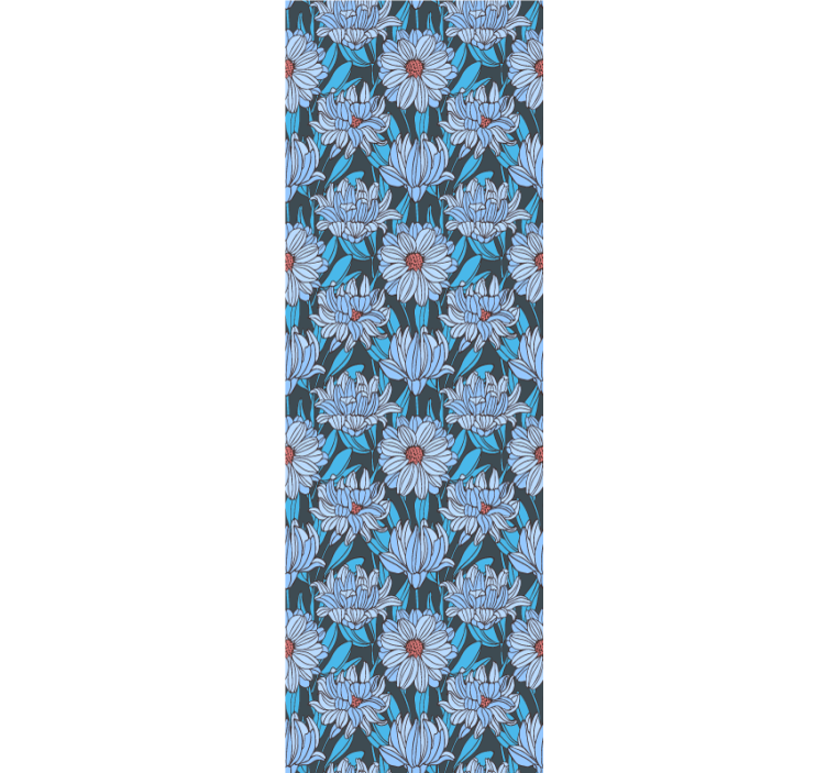 Frodig blomsterdesign tapet blomster - Tenstickers