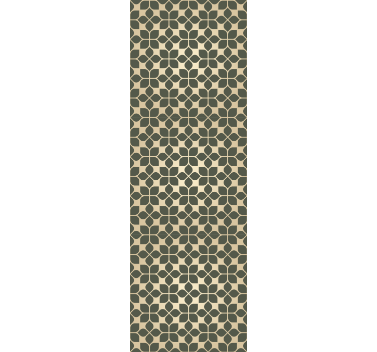 Geometrisk blomsterstil tapet gift - Tenstickers