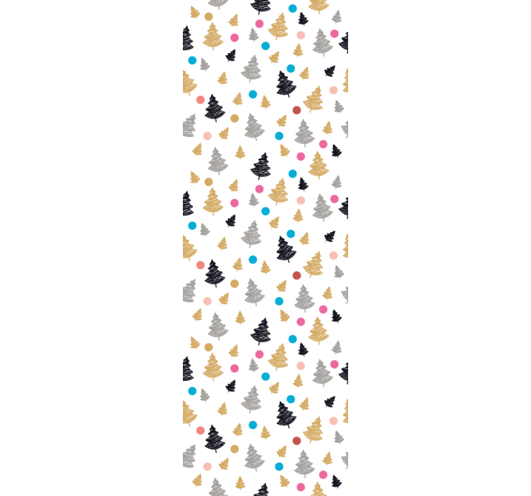 Fargerikt furumønster tapeter trær - Tenstickers