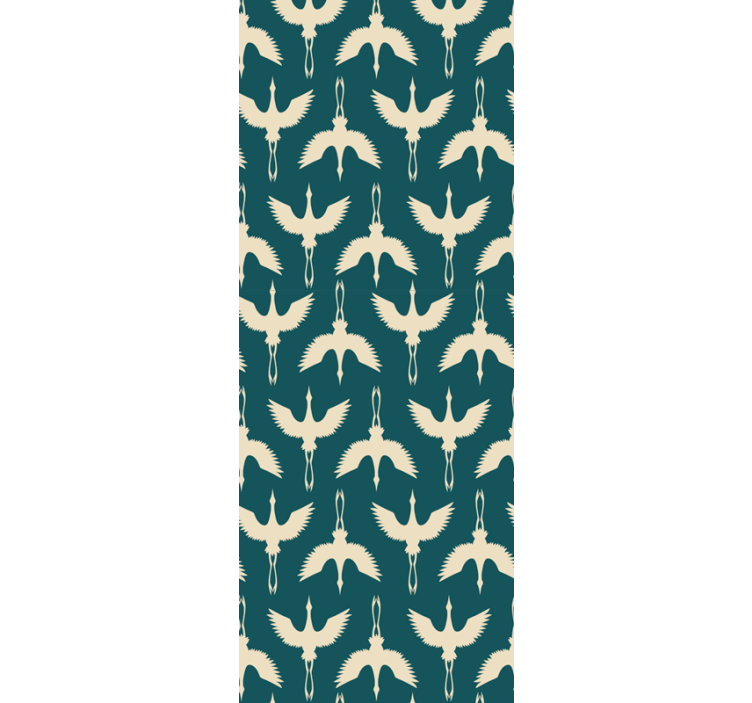 Elegant beige design fugletapet - Tenstickers