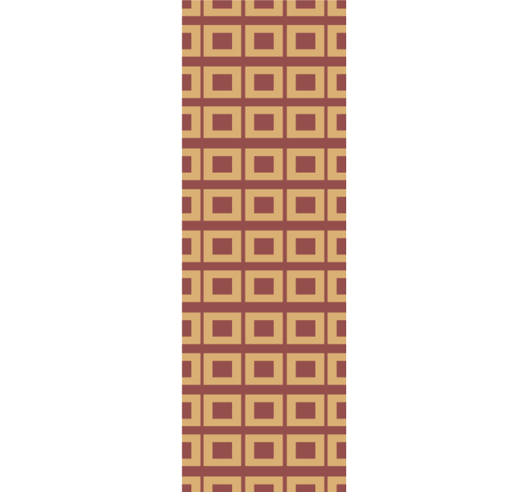 Retro geometriske blokker tapet firkant - Tenstickers