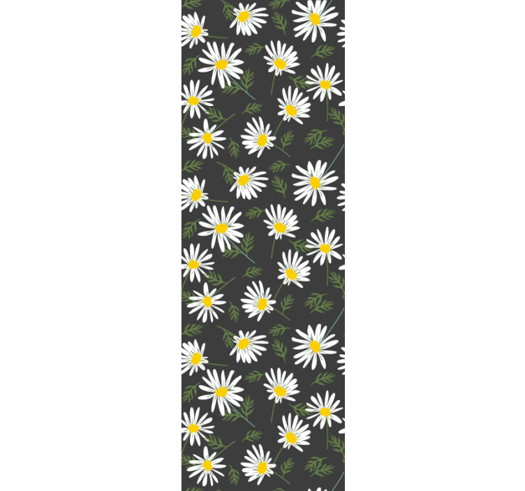 Tusenfryd og blader tapet blomster - Tenstickers