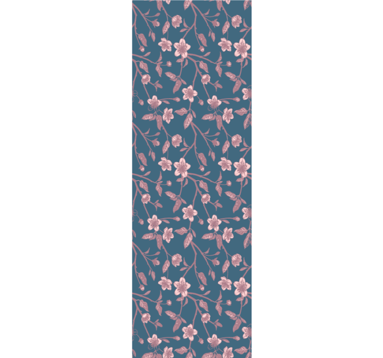 Rosa grenblomster tapet blomster - Tenstickers