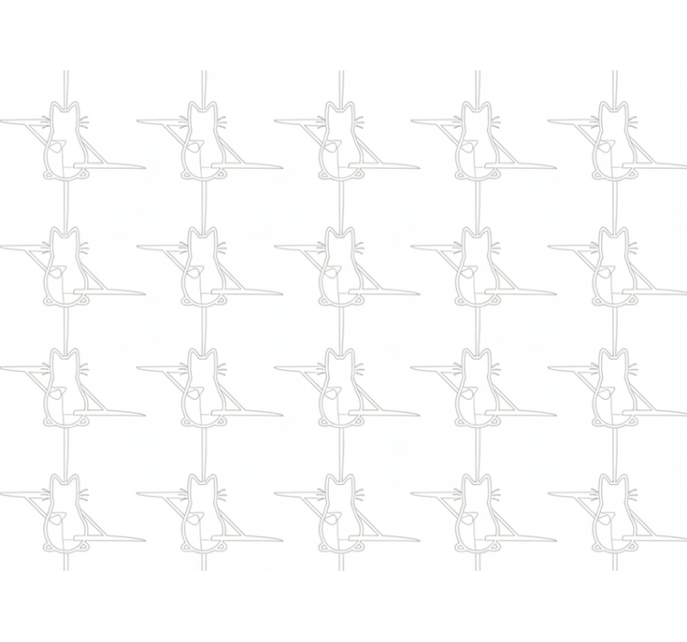 Katt tapet med katt omriss - Tenstickers