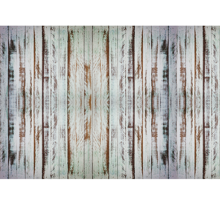 Tapet pynt med strippet treverk - Tenstickers