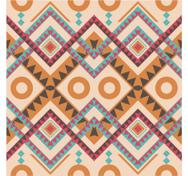 Tapet stue med mønster av flerfargede diamanter - Tenstickers