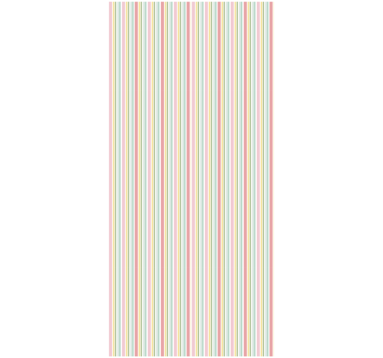 Tapet stue horisontale pastellstriper - Tenstickers