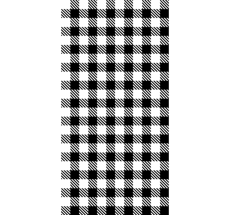 Tapet soverom svart og hvit vichy - Tenstickers