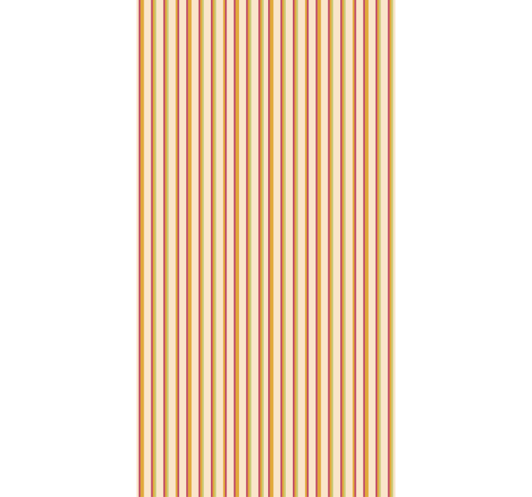 Tapet pynt retro pastellstripet mønster - Tenstickers