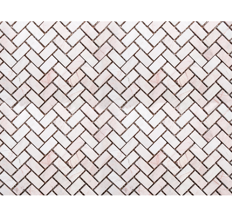 Tapet pynt fiskebensmarmorfliser - Tenstickers