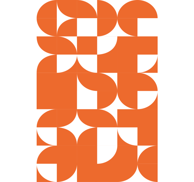 Tapet mønstre oransje sirkel geometrisk kunstmønster - Tenstickers