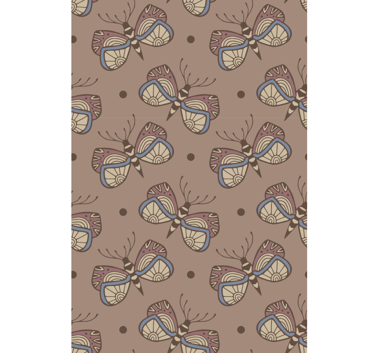 Inspirerende vintage sommerfugl tapet soverom - Tenstickers