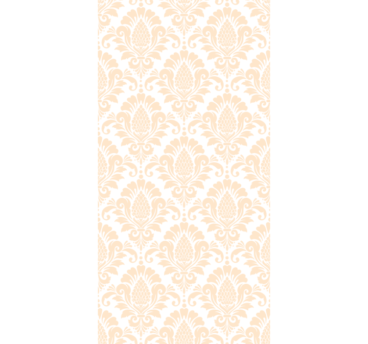 Beige damask mønster tapet soverom - Tenstickers